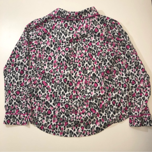 DKNY Pink and Grey Leopard print Button up Women’s size small - Picture 9 of 11